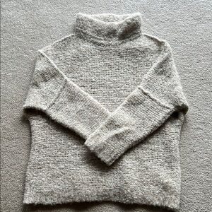 Free People Cream Mockneck Sweater